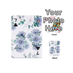 Floral pattern Playing Cards 54 Designs (Mini) from ArtsNow.com Front - Club7