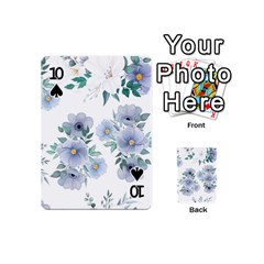 Floral pattern Playing Cards 54 Designs (Mini) from ArtsNow.com Front - Spade10