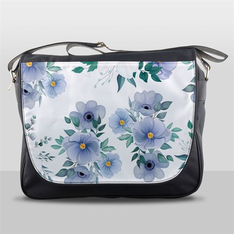 Floral pattern Messenger Bag from ArtsNow.com Front