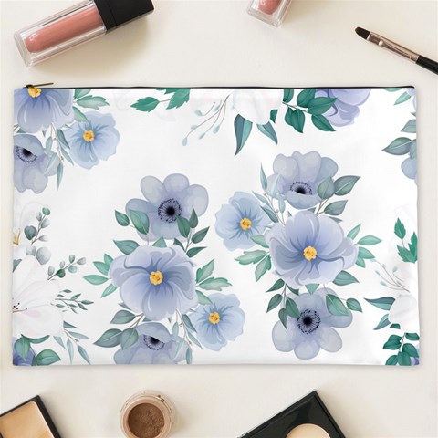 Floral pattern Cosmetic Bag (XXL) from ArtsNow.com Front