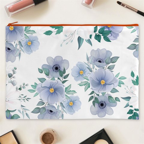 Floral pattern Cosmetic Bag (XXXL) from ArtsNow.com Front