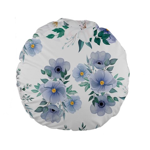 Floral pattern Standard 15  Premium Round Cushions from ArtsNow.com Front