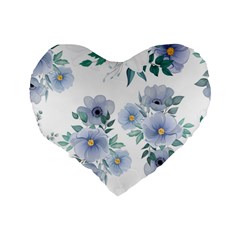 Floral pattern Standard 16  Premium Heart Shape Cushions from ArtsNow.com Back