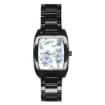 Floral pattern Stainless Steel Barrel Watch