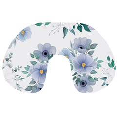 Floral pattern Travel Neck Pillow from ArtsNow.com Back