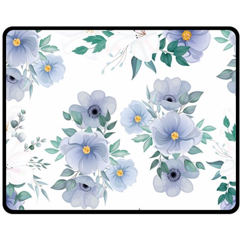 Floral pattern Double Sided Fleece Blanket (Medium)  from ArtsNow.com 58.8 x47.4  Blanket Front