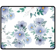 Floral pattern Double Sided Fleece Blanket (Medium)  from ArtsNow.com 58.8 x47.4  Blanket Back