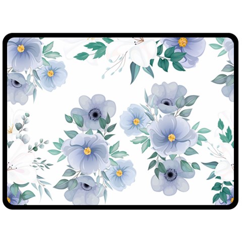 Floral pattern Double Sided Fleece Blanket (Large)  from ArtsNow.com 80 x60  Blanket Front