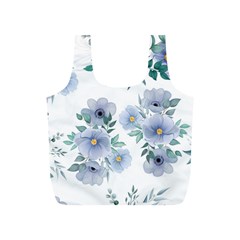 Floral pattern Full Print Recycle Bag (S) from ArtsNow.com Front