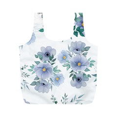 Floral pattern Full Print Recycle Bag (M) from ArtsNow.com Front