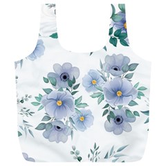 Floral pattern Full Print Recycle Bag (XL) from ArtsNow.com Front