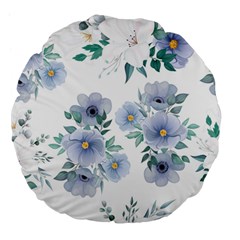 Floral pattern Large 18  Premium Flano Round Cushions from ArtsNow.com Front