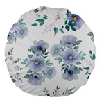 Floral pattern Large 18  Premium Flano Round Cushions