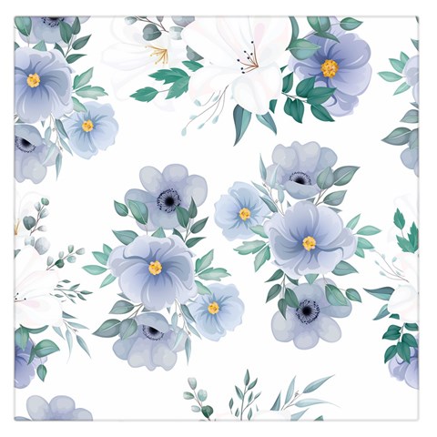Floral pattern Large Satin Scarf (Square) from ArtsNow.com Front