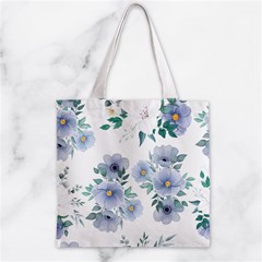 Floral pattern Zipper Grocery Tote Bag from ArtsNow.com Front