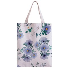 Floral pattern Zipper Classic Tote Bag from ArtsNow.com Front