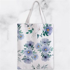 Floral pattern Zipper Classic Tote Bag from ArtsNow.com Back