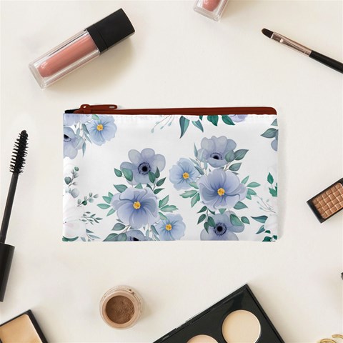 Floral pattern Cosmetic Bag (XS) from ArtsNow.com Front