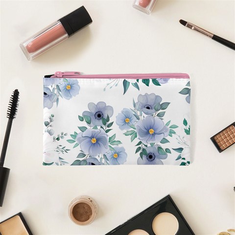 Floral pattern Cosmetic Bag (XS) from ArtsNow.com Front