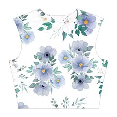 Floral pattern Cotton Crop Top from ArtsNow.com Back