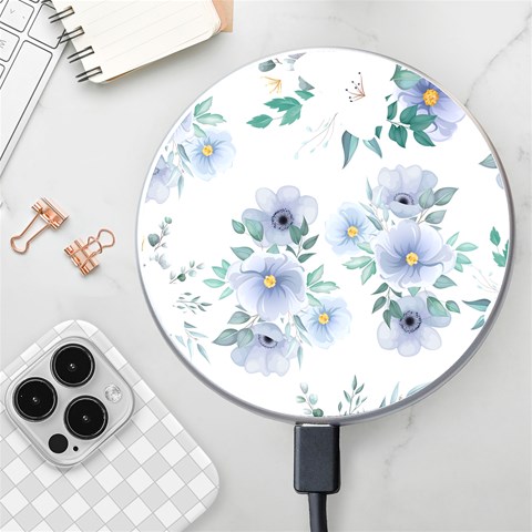 Floral pattern Wireless Charger from ArtsNow.com Front