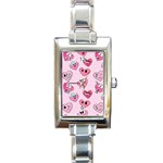 Emoji Heart Rectangle Italian Charm Watch