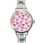 Emoji Heart Round Italian Charm Watch