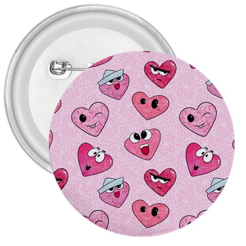 Emoji Heart 3  Buttons from ArtsNow.com Front