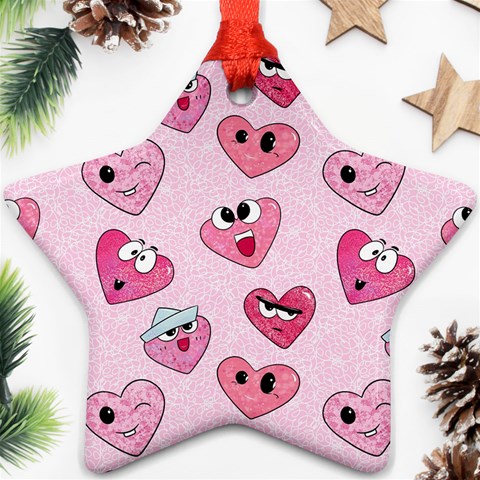 Emoji Heart Ornament (Star) from ArtsNow.com Front