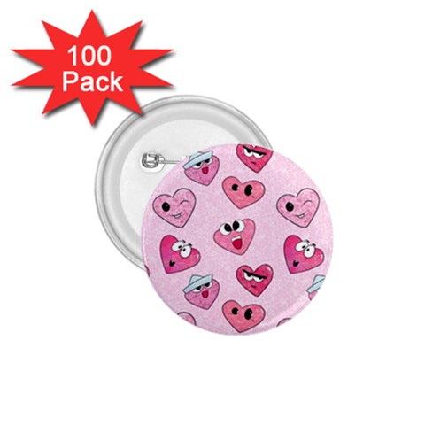 Emoji Heart 1.75  Buttons (100 pack)  from ArtsNow.com Front
