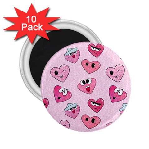 Emoji Heart 2.25  Magnets (10 pack)  from ArtsNow.com Front