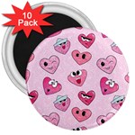 Emoji Heart 3  Magnets (10 pack) 