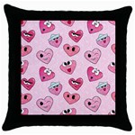 Emoji Heart Throw Pillow Case (Black)