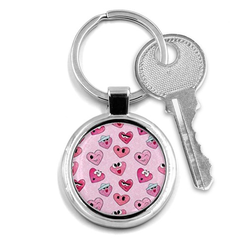 Emoji Heart Key Chain (Round) from ArtsNow.com Front