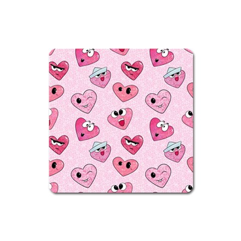 Emoji Heart Square Magnet from ArtsNow.com Front