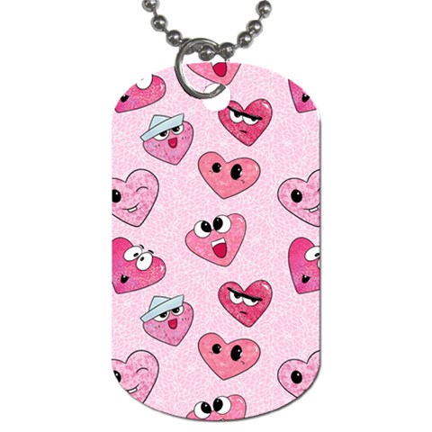 Emoji Heart Dog Tag (Two Sides) from ArtsNow.com Front