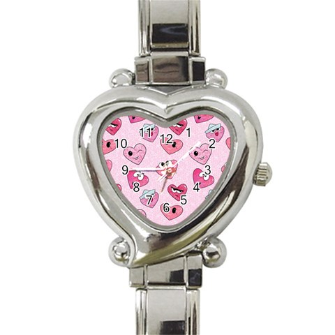 Emoji Heart Heart Italian Charm Watch from ArtsNow.com Front