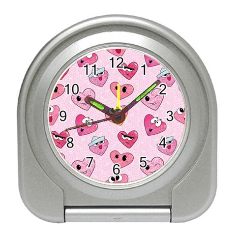 Emoji Heart Travel Alarm Clock from ArtsNow.com Front
