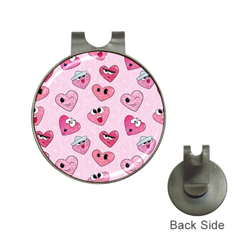 Emoji Heart Hat Clips with Golf Markers from ArtsNow.com Front