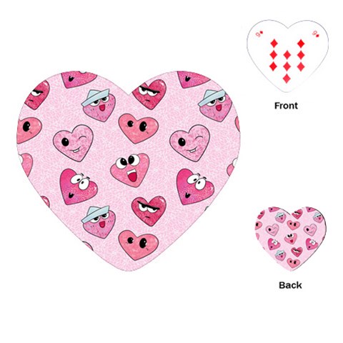 Emoji Heart Playing Cards Single Design (Heart) from ArtsNow.com Front