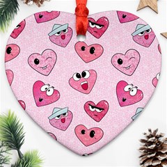 Emoji Heart Heart Ornament (Two Sides) from ArtsNow.com Back