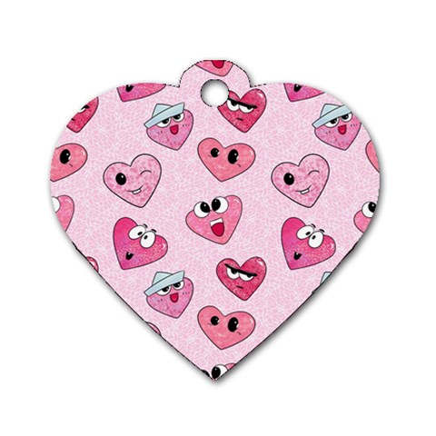 Emoji Heart Dog Tag Heart (Two Sides) from ArtsNow.com Front