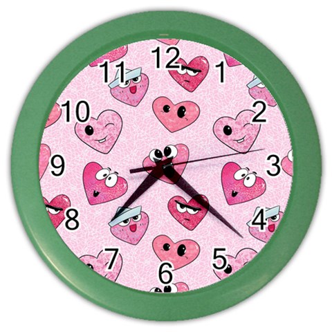 Emoji Heart Color Wall Clock from ArtsNow.com Front