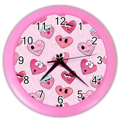Emoji Heart Color Wall Clock from ArtsNow.com Front