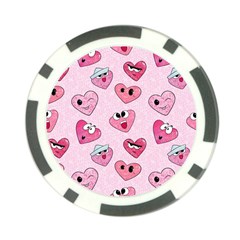 Emoji Heart Poker Chip Card Guard from ArtsNow.com Front