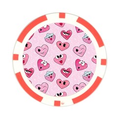 Emoji Heart Poker Chip Card Guard from ArtsNow.com Back