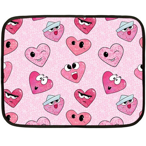 Emoji Heart Fleece Blanket (Mini) from ArtsNow.com 35 x27  Blanket