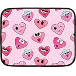 Emoji Heart Double Sided Fleece Blanket (Mini) 