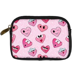 Emoji Heart Digital Camera Leather Case from ArtsNow.com Front