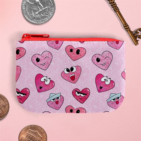 Emoji Heart Mini Coin Purse from ArtsNow.com Front